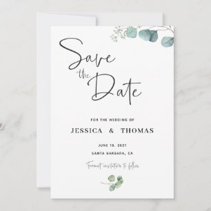 Eucalyptus Save the Date