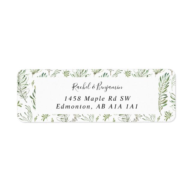 Eucalyptus Script Mariage Boho Chic Green (Devant)