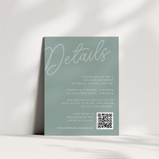 Eucalyptus | Script Watermark All-in-One Details Enclosure Card (Creator Uploaded)