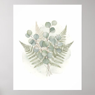 Eucalyptus Serenity Botanical Bathroom Wall Art