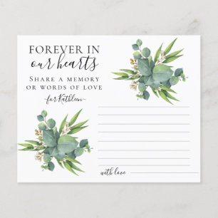 Eucalyptus Share a Memory Funeral Attendance Card