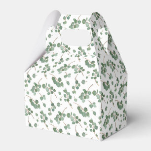Eucalyptus Silver Dollar Tree Foliage Pattern Favor Box