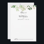 Eucalyptus Simple Brown Floral Wedding Well Wishes Advice Card<br><div class="desc">This eucalyptus simple brown floral wedding well wishes advice card is perfect for a modern wedding. The design features artistically hand-painted beautiful eucalyptus green leaves arranged into geometric shapes, inspiring natural beauty. These cards are perfect for a wedding, bridal shower, baby shower, graduation party & more. Personalize the cards with...</div>