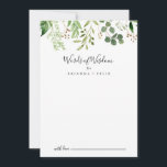 Eucalyptus Simple Floral Wedding Words of Wisdom Advice Card<br><div class="desc">This eucalyptus simple floral wedding words of wisdom advice card is perfect for a modern wedding. The design features artistically hand-painted beautiful eucalyptus green leaves arranged into geometric shapes, inspiring natural beauty. These cards are perfect for a wedding, bridal shower, baby shower, graduation party & more. Personalize the cards with...</div>