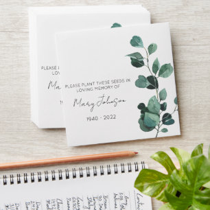 Eucalyptus   Simple Memorial Seed Envelope