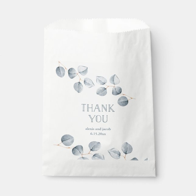 Eucalyptus Simplicity | Wedding Favour Bag (Front)