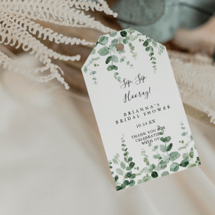 Eucalyptus Sip Sip Hooray Bridal Shower  Gift Tags