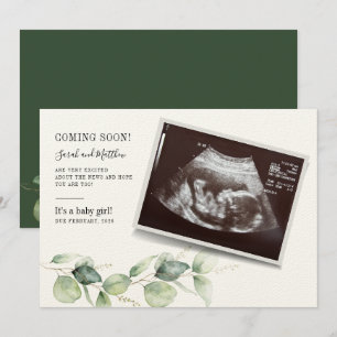 Eucalyptus Sonogram Baby Reveal Pregnancy Announcement