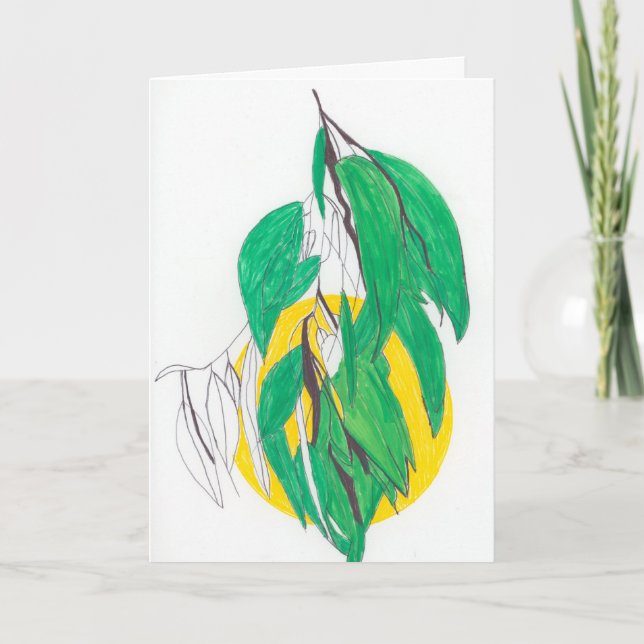 Eucalyptus Sprig Greeting Card (Front)