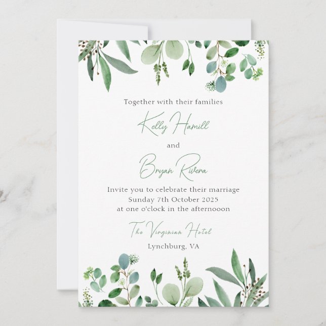 Eucalyptus Suite Invitation (Front)