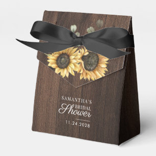 Eucalyptus Sunflower Floral Rustic Bridal Shower Favor Box