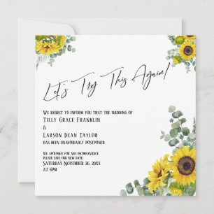 Eucalyptus Sunflower Let's Try This Again Card