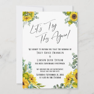 Eucalyptus Sunflower Let's Try This Again Card