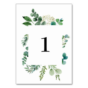 Eucalyptus Table Number Weddings