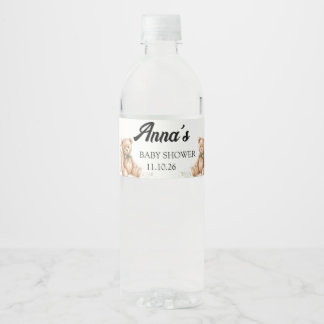 Eucalyptus Teddy Bear Baby Shower Water Labels