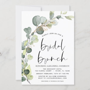 Eucalyptus Terracotta Bridal Brunch Shower Invitation