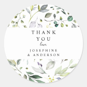 Eucalyptus Thank You Sticker Tag