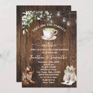 Eucalyptus They are the Perfect Matcha Western Invitation