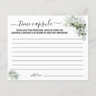 Eucalyptus Time Capsule Advice for Couple Card