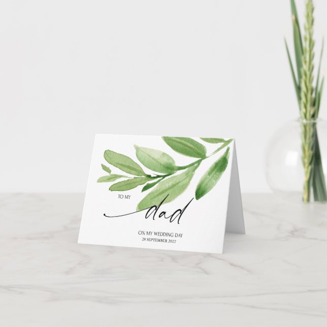Eucalyptus To My Dad on My Wedding Day from Bride Card (Front)