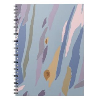 Eucalyptus Tree Bark Blue Notebook