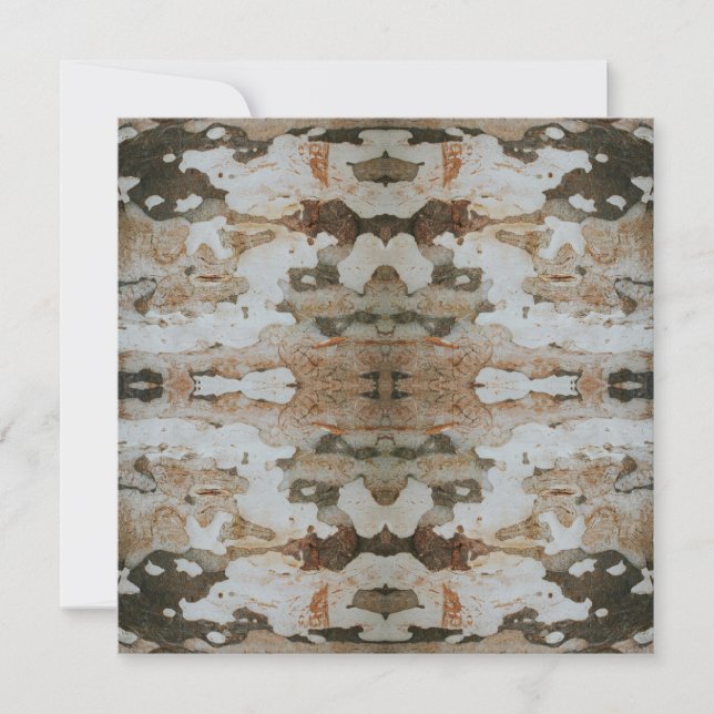 Eucalyptus Tree Bark Photo Closeup With Pattern Card (Front)