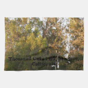 Eucalyptus trees Thousand Oaks Park, San Jose Kitchen Towel
