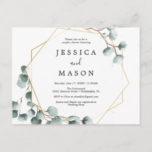 Eucalyptus Verdure Couples Douche Invitation