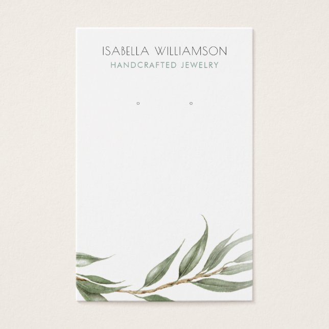 Eucalyptus Verdure Écouter Bijoux (Devant)