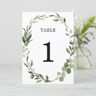 Eucalyptus vert courre élégante numéros de table
