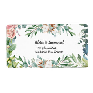 Eucalyptus vert Mariage Floral adresse de retour