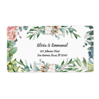 Eucalyptus vert Mariage Floral adresse de retour