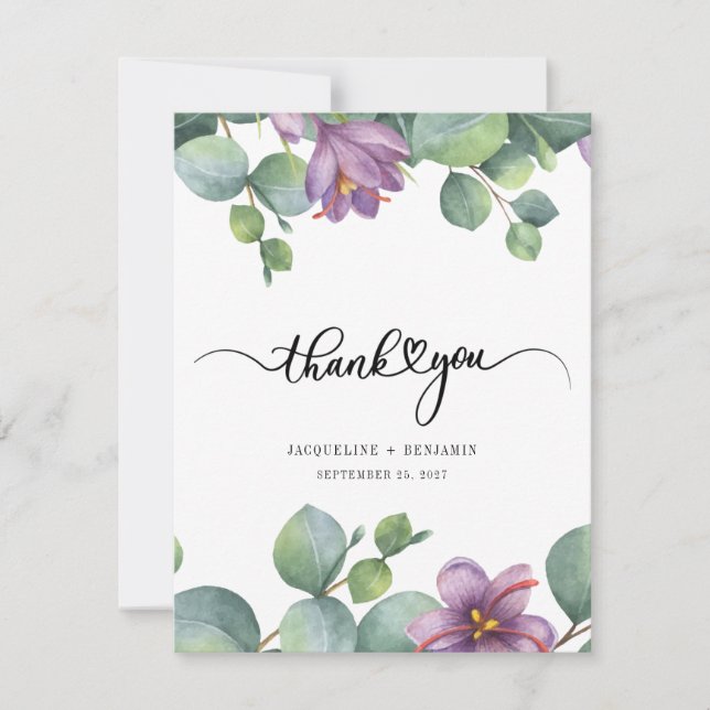 Eucalyptus Vert Mariage Floral Merci (Devant)