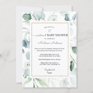 Eucalyptus Virtual Baby Shower Invitation