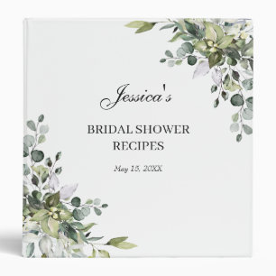 Eucalyptus Watercolor Bridal Recette 3 Classeur