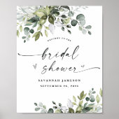 Eucalyptus Watercolor Bridal Shower Welcome Sign (Front)