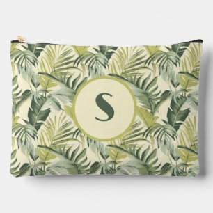 Eucalyptus Watercolor Leaf Pattern Accessory Pouch