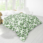 Eucalyptus watercolor leaves  duvet cover<br><div class="desc">Eucalyptus watercolor leaves print</div>