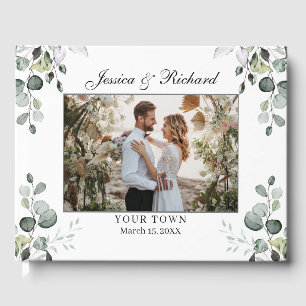 Eucalyptus Watercolor Mariage PHOTO Livre d'or