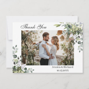 Eucalyptus Watercolor Thank You PHOTO Card