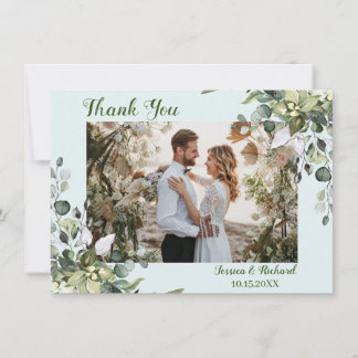 Eucalyptus Watercolor Thank You PHOTO Card