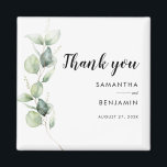 Eucalyptus Watercolor Wedding Thank You Favour Magnet<br><div class="desc">Cute Botanical Eucalyptus Watercolor Wedding thank you favour magnet that makes a perfect keepsake for your guests and will be cherished for years</div>