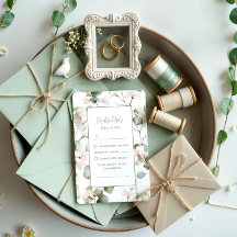 Eucalyptus Watercolour Wedding Response Card