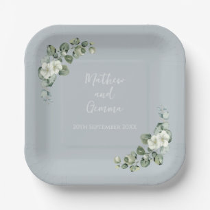 ~Eucalyptus Wedding 7"  Paper Plate