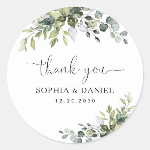 Eucalyptus Wedding Classic Round Sticker