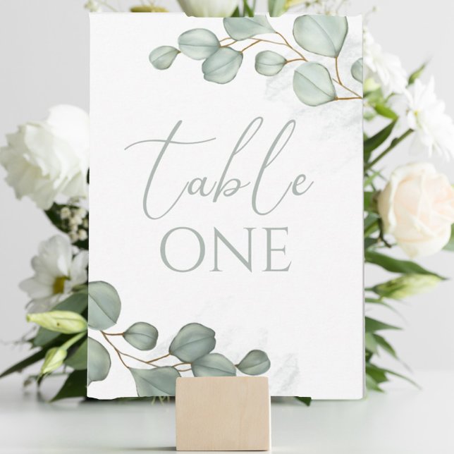 Eucalyptus Wedding Elegant Foliage Table Number  (Creator Uploaded)