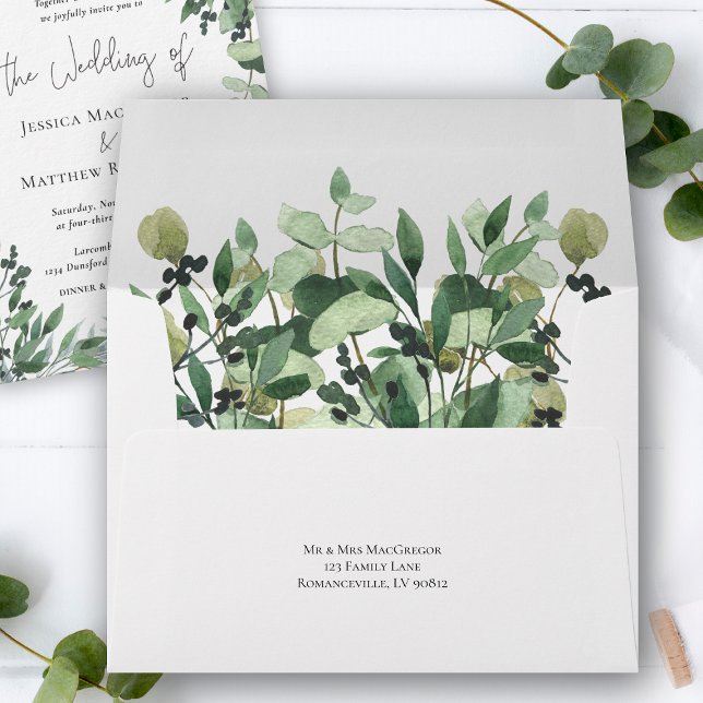 Eucalyptus Wedding  Envelope (Eucalyptus Wedding Envelope)