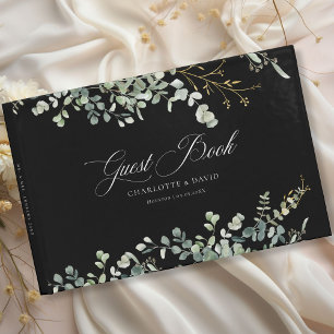 Eucalyptus Wedding Handwriting Script Wedding Guest Book