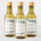 Eucalyptus Wedding Mini Wine Labels