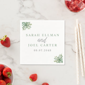 Eucalyptus Wedding Napkin